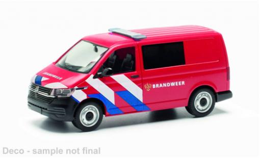 Modelauto Volkswagen T6 T6.1 .1 demi bus Brandweer (NL) 1/87 Herpa