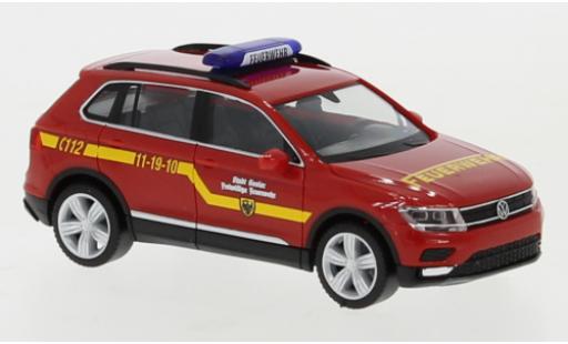 Modelauto Volkswagen Tiguan Base KW brandweer Goslar 1/87 Herpa