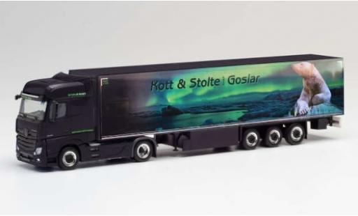 Modelauto Mercedes Actros Bigspace Kott & Stolte Goslar Remorque de bo&Atilde;&reg;te de r&Atilde;&copy;frig&Atilde;&copy;ration 1/87 Herpa