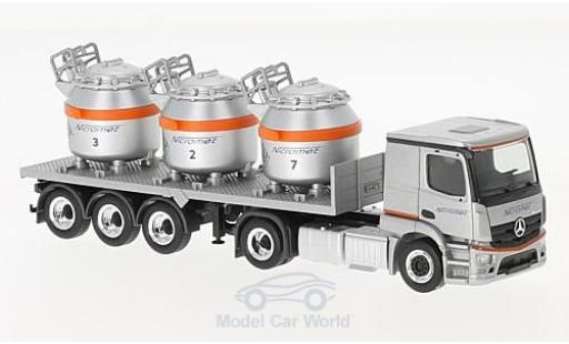 Modelauto Mercedes CLA Classicspace Actros 23 Nicromet (PL) Aluminiumtiegel-Sattelzug 1/87 Herpa