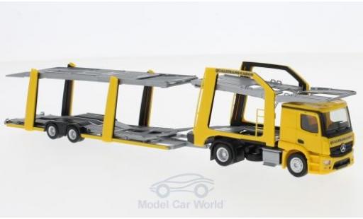Modelauto Mercedes Actros Base Eurolohr Qualitrans Cargo (HU) Autotansporter 1/87 Herpa