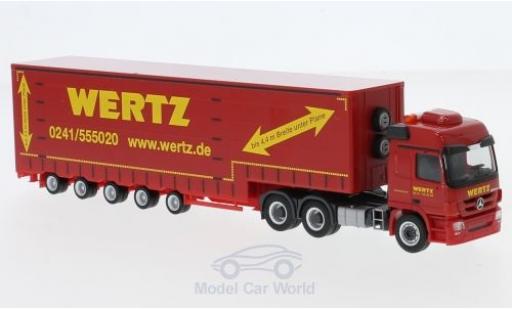 Modelauto Mercedes Actros Base L 6x4 Wertz Aachen 2008 Meusburger-Sattelzug 1/87 Herpa