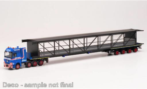Modelauto Mercedes Actros Base LH Seeland / Miniaturwunderland Schwerlast-Sattelzug met Br&Atilde;&frac14;cke 1/87 Herpa