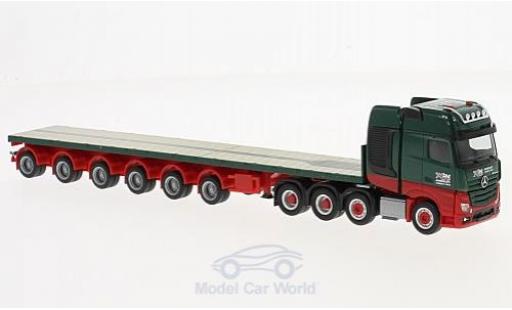 Modelauto Mercedes Actros SLT Kahl Schwerlast Ballasttailer-Sattelzug 1/87 Herpa