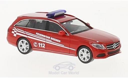Modelauto Mercedes Classe C T-Modell Brandweer Bremen 1/87 Herpa