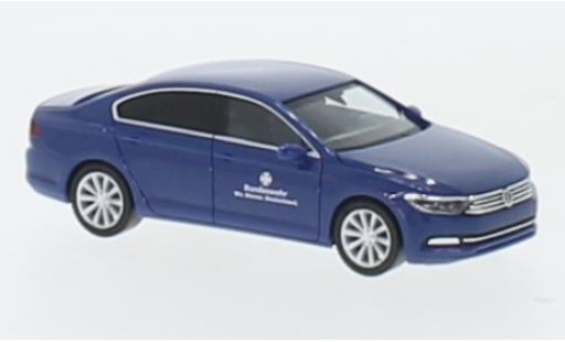 Modelauto Volkswagen Passat Base Sedan blauw Bundeswehr Fuhrpark Service 1/87 Herpa