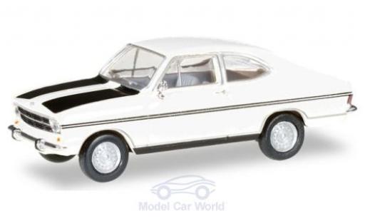 Modelauto Opel Kadett B Rallye Coupe B Rally wit/zwart 1/87 Herpa