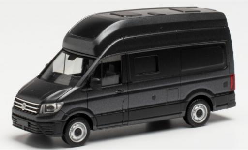 Modelauto Volkswagen Crafter Grand California 600 metallic grijs 1/87 Herpa