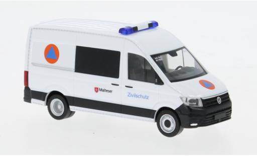 Modelauto Volkswagen Crafter Bus Halbbus Malteser / Zivilschutz 1/87 Herpa