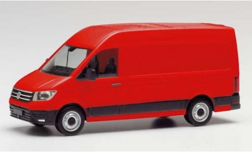 Modelauto Volkswagen Crafter Kasten bestelwagen Hochdak rood 1/87 Herpa