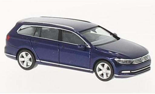 Modelauto Volkswagen Passat Base Variant metallic blauw 1/87 Herpa