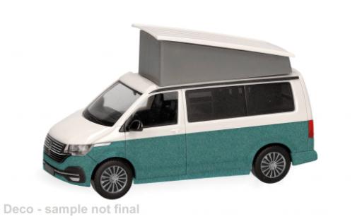 Modelauto Volkswagen T6 T6.1 .1 California groen/wit 1/87 Herpa