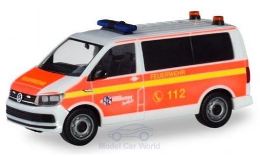 Modelauto Volkswagen T6 T6 Bus Freiwillige Brandweer Norderstedt Mannschaftstransportwagen 1/87 Herpa