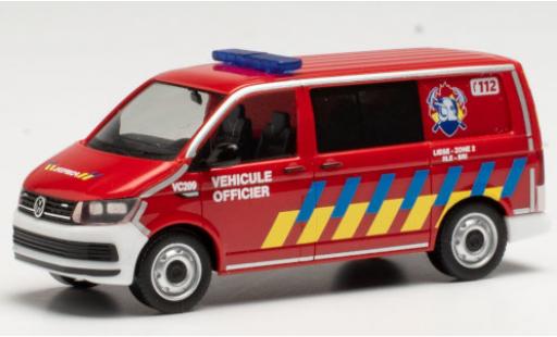 Modelauto Volkswagen T6 T6 Halbbus Brandweer L&Atilde;&frac14;ttich (B) 1/87 Herpa