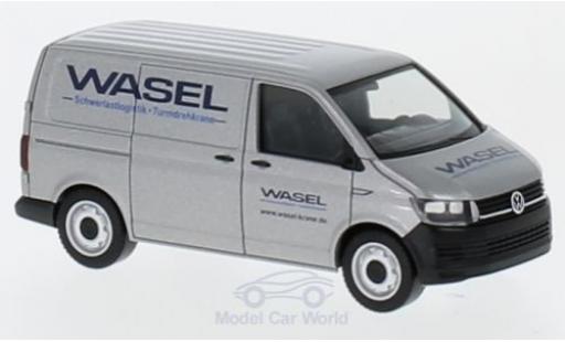 Modelauto Volkswagen T6 T6 grijs Wasel Krane Transporter 1/87 Herpa