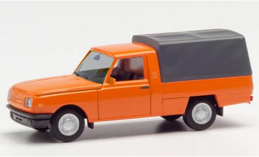 Modelauto Wartburg 353 Trans oranje 1985 avec toile 1/87 Herpa