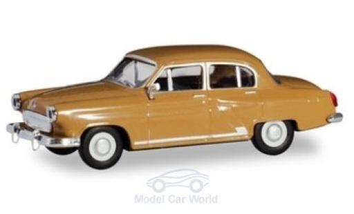 Modelauto Wolga M21 Base bruin 1/87 Herpa