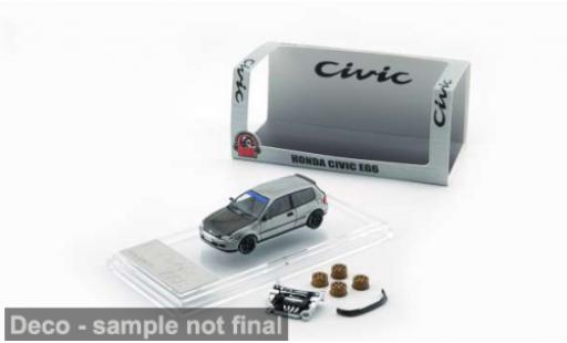 Modelauto Honda Civic Base EG6 grijs 1/64 BM Creations