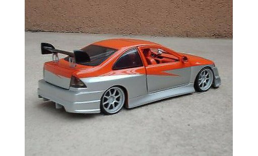 Honda Civic Base 1/18 Ertl parotech oranje grijs modelauto