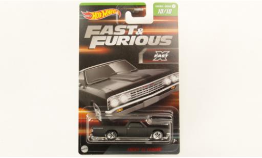 Modelauto Chevrolet El Camino pickup mat antraciet rapide & Furious 1972 1/64 Hot Wheels