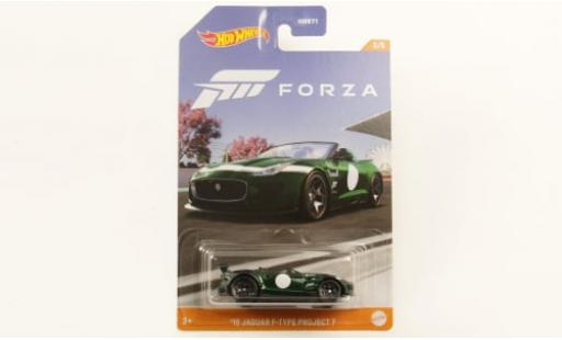 Modelauto Jaguar F-Type Project 7 7 metallic groen Forza 2015 1/64 Hot Wheels