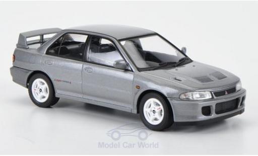 Modelauto Mitsubishi Lancer Evolution II GSR metallic grijs RHD 1994 1/43 HPI
