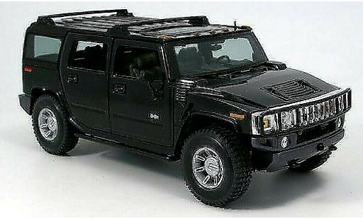 Hummer H2 Base 1/18 Maisto SUV zwart 2002 modelauto