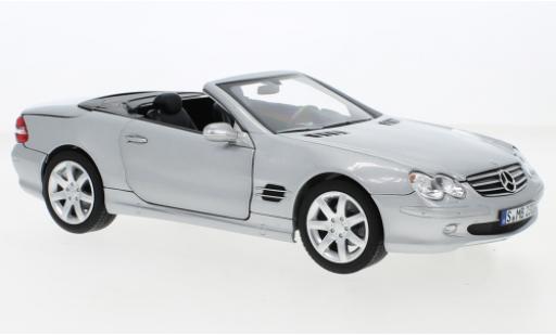 Modelauto Mercedes SL Base 500 (R230) grijs 2001 1/18 SpecialC