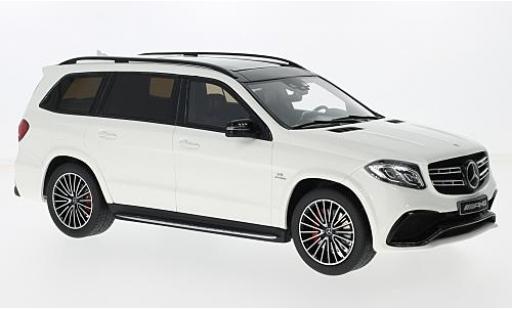 Modelauto Mercedes Classe S AMG GLS 63 (X 166) wit/zwart 50 Years sans Vitrine 1/18 GT Spirit
