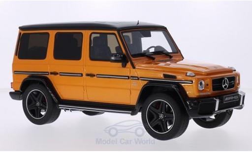 Modelauto Mercedes C AMG G63 Crazy Color Edition metallic oranje/zwart 1/18 GT Spirit