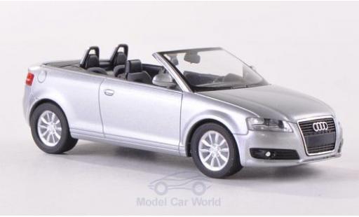 Modelauto Audi A3 cabriolet (8P) grijs 2008 kap ge&Atilde;&para;ffnet 1/87 Herpa