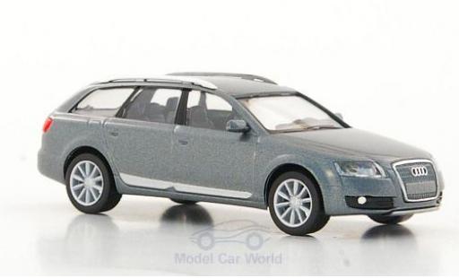 Modelauto Audi A6 allroad quattro metallic grijs 2006 1/87 Herpa