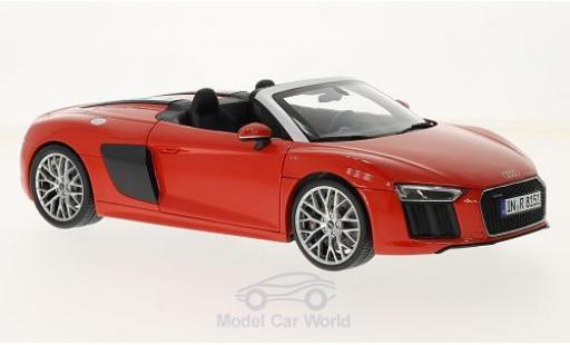 Modelauto Audi R8 spyder v10 rood 2016 zonder Vitrine 1/18 iScale