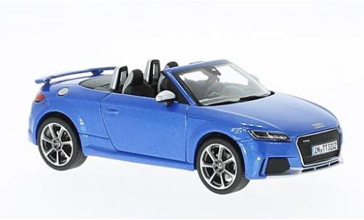 Modelauto Audi TT rs roadster metallic blauw 2017 1/43 iScale