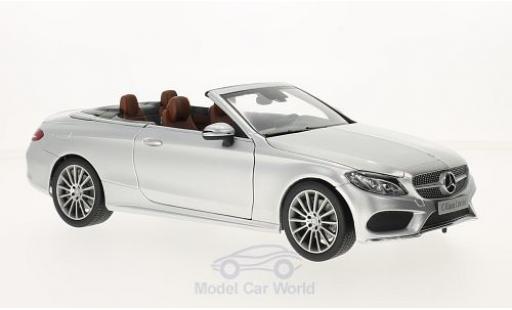 Modelauto Mercedes Classe C Cabriolet (A205) grijs Softtop liegt Bei 1/18 iScale