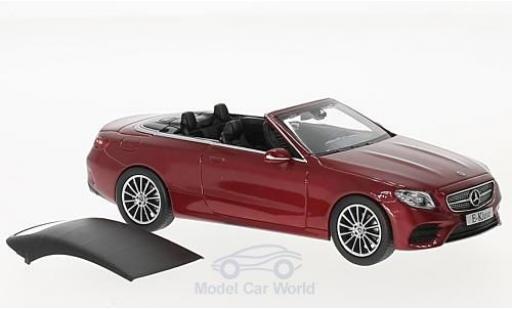 Modelauto Mercedes Classe E Cabriolet (A238) metallic rood 2017 1/43 iScale