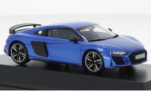 Modelauto Audi R8 coupe metallic blauw 2019 1/43 Jadi