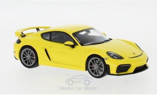 Modelauto Porsche 718 GT4 (982) geel 2019 1/43 Minichamps