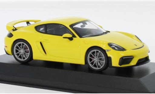 Modelauto Porsche 718 GT4 (982) Spectrum Edition geel 2020 1/43 Minichamps