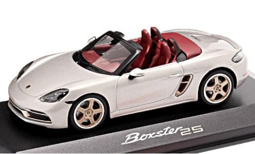 Modelauto Porsche 718 Boxster 25 (982) metallic grijs 2021 25 ann&Atilde;&copy;es 1/43 Minichamps
