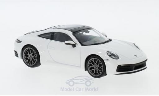 Modelauto Porsche 911 Carrera 4 wit 2019 1/43 Minichamps