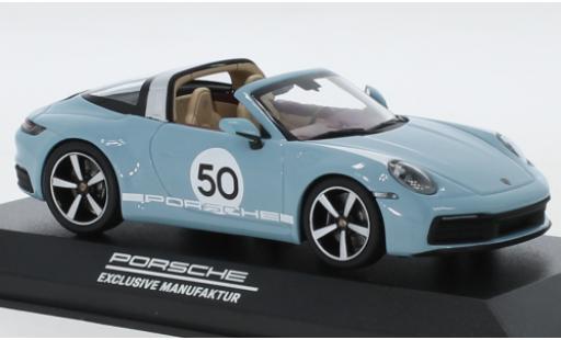Modelauto Porsche 911 Targa 4S blauw/Dekor No.50 Heritage Design Edition 1/43 Minichamps