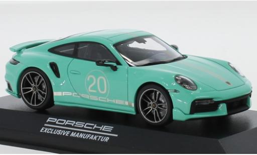 Modelauto Porsche 911 Turbo s groen China 20th verjaardag 1/43 Minichamps
