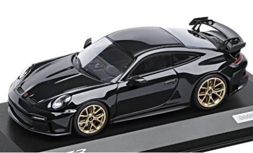 Modelauto Porsche 911 GT3 metallic zwart 2021 1/43 Minichamps