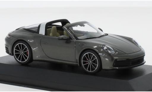 Modelauto Porsche 911 Targa 4S metallic grijs 1/43 Minichamps