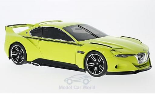 Modelauto Bmw 3.0 CSL Hommage geel Hommage Collection zonder Vitrine 1/18 Norev