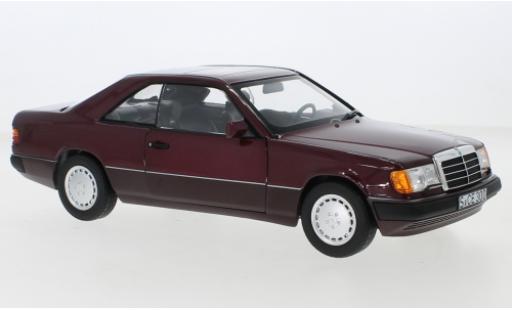 Modelauto Mercedes Classe E Coupe 300 CE-24 (C124) metallic rood 1988 1/18 Norev