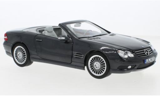 Modelauto Mercedes SL AMG 55 (R230) metallic zwart 2001 1/18 Norev