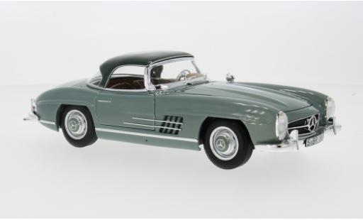 Modelauto Mercedes 300 Roadster SL (W198 II) groen 1957 1/18 I Norev
