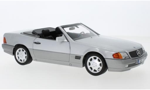 Modelauto Mercedes 500 Base SL (R129) grijs 1988 avec Softtop et Hardtop 1/18 Norev